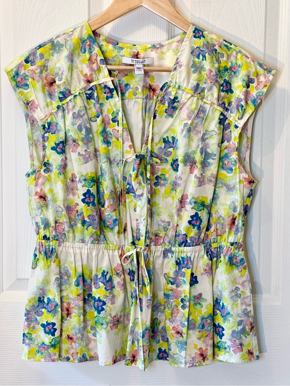 Derek Lam ⭐️NWOT⭐️ Caroline Sleeveless Euphorbia Multicolor Top - Size Large